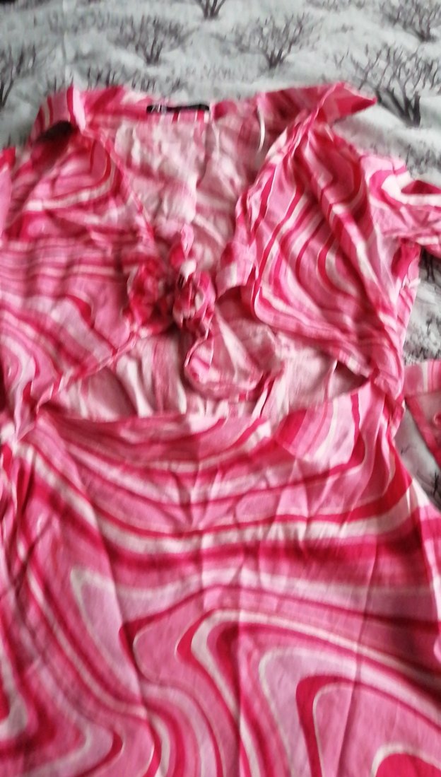 Pembe Batik Desenli Uzun Kollu - Görsel 4