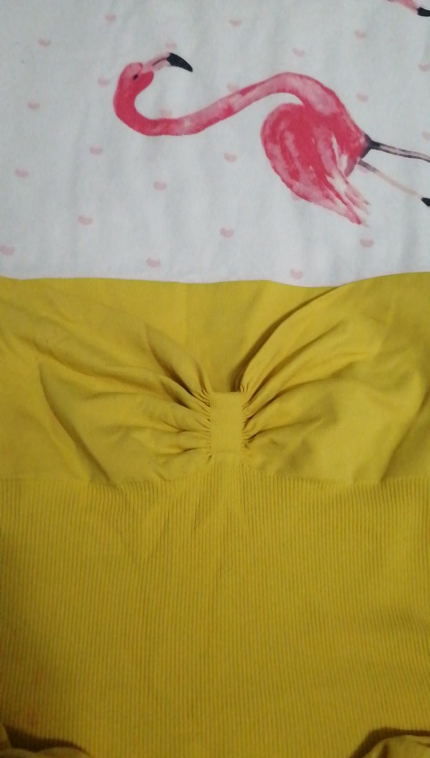 Kolsuz Sarı Fırfırlı Kız Elbisesi - Görsel 4