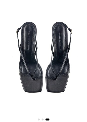 Siyah Minimalist Stiletto Topuklu Kadın Sandalet
