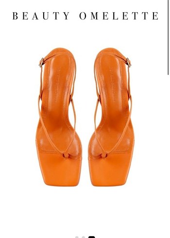 Turuncu Tokalı Stiletto Topuklu Kadın Sandalet Beauty omelette