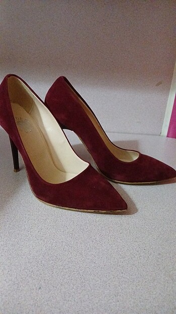 Shoes Time NUBUK BORDO STELETTO