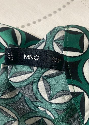 Retro Desenli Yeşil Mini Elbise - Görsel 4