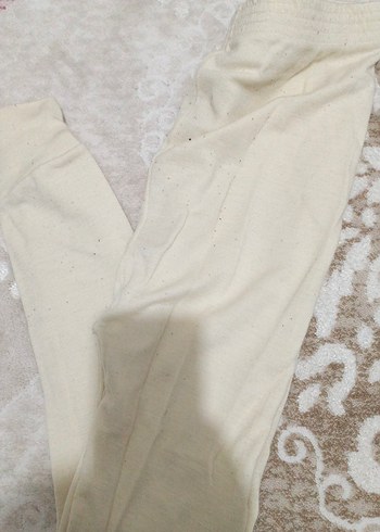 Beyaz Basic Hamile Eşofman Altı - Görsel 3