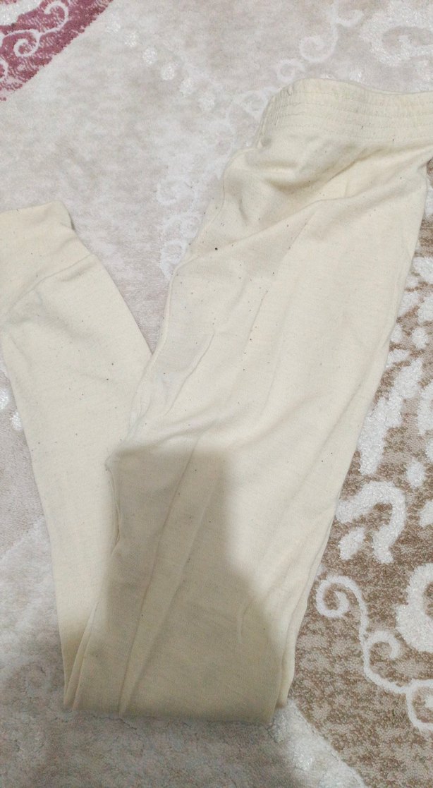 Beyaz Basic Hamile Eşofman Altı - Görsel 3