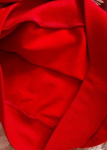 Kırmızı Baskılı Erkek Sweatshirt - Görsel 2