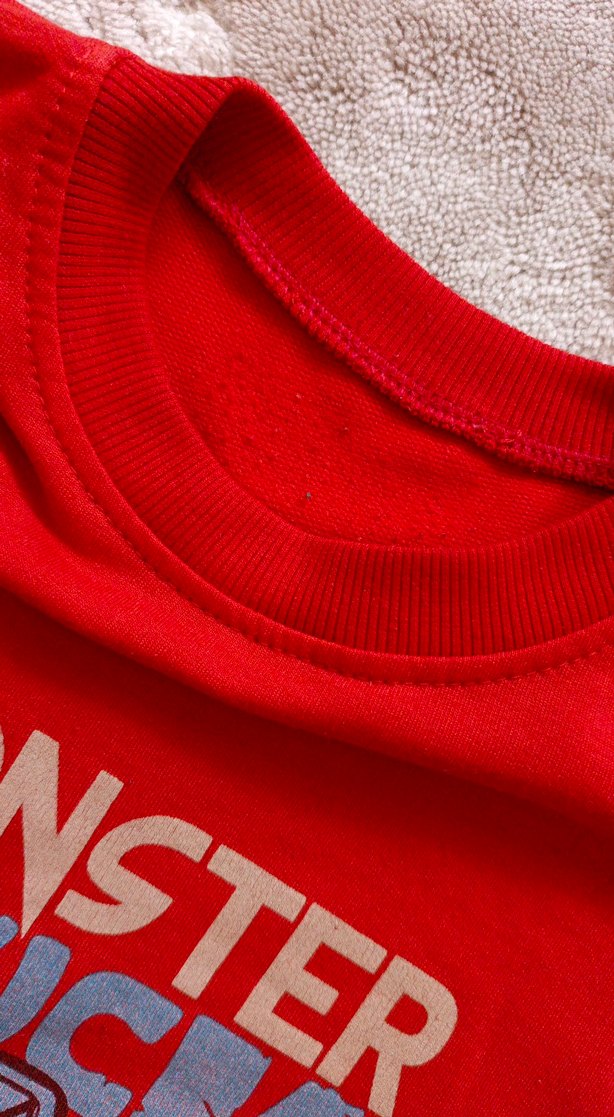 Kırmızı Baskılı Erkek Sweatshirt - Görsel 3