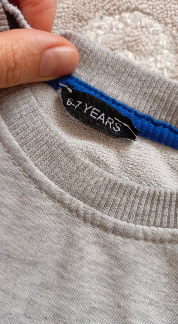 Gri Uzun Kollu Erkek çocuk Sweatshirt - Görsel 2