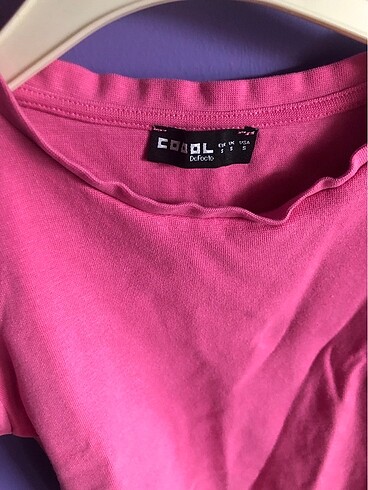 Defacto pembe crop tişört