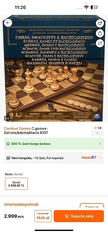  Beden Renk Satranç dama tavla oyun seti