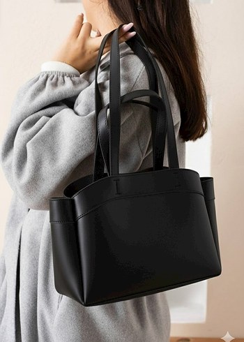 Kahverengi Deri Kadın Çanta - Görsel 3