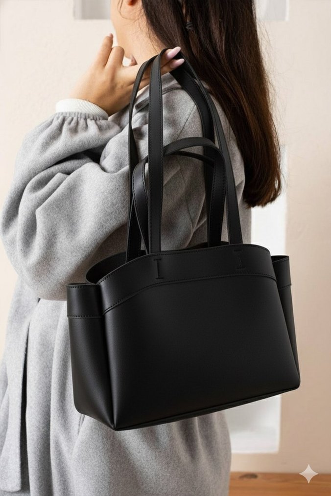 Kahverengi Deri Kadın Çanta - Görsel 3