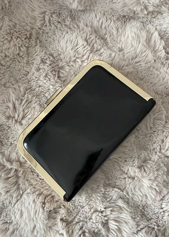 Siyah Kürklü Kadın Portföy Çanta - Görsel 2