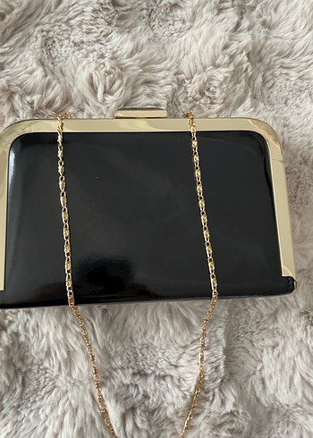 Siyah Kürklü Kadın Portföy Çanta - Görsel 3