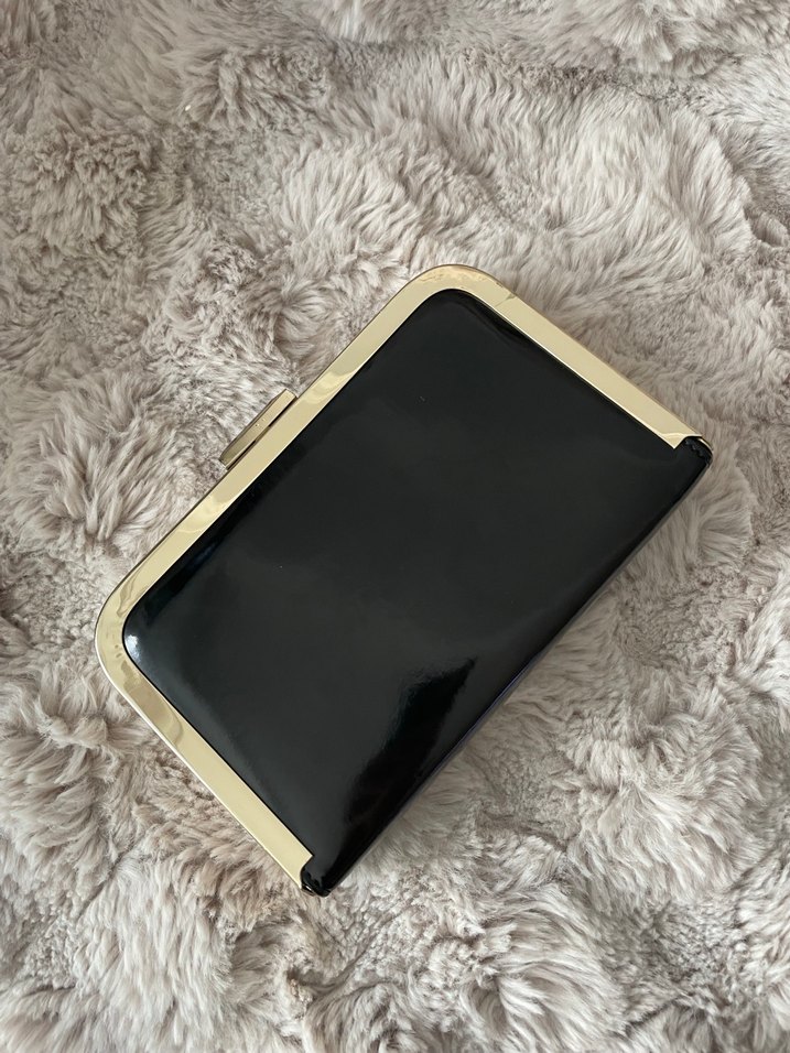 Siyah Kürklü Kadın Portföy Çanta - Görsel 2