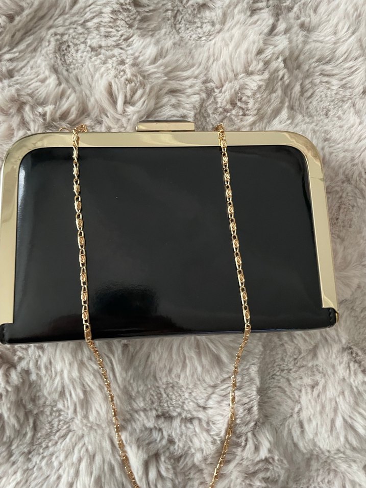 Siyah Kürklü Kadın Portföy Çanta - Görsel 3