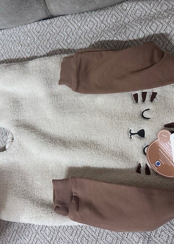 Kahverengi Kürklü Bebek Tulumu - Görsel 2