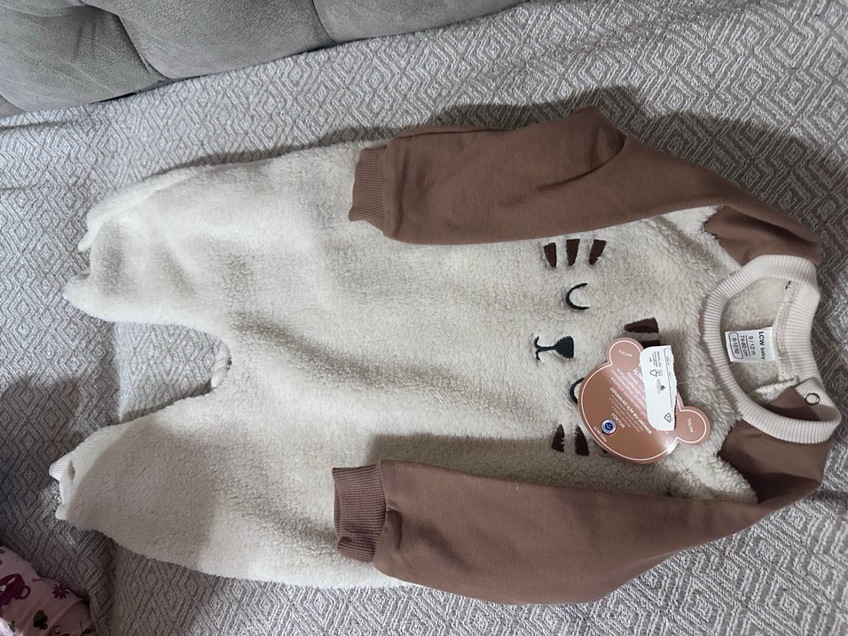 Kahverengi Kürklü Bebek Tulumu - Görsel 2