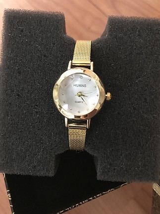 Gold Mini Hasır Kordonlu Saat