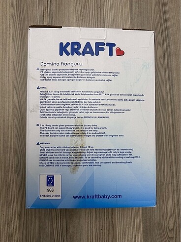 Beden kırmızı Renk Kraft Domino Kanguru (Ana Kucağı)