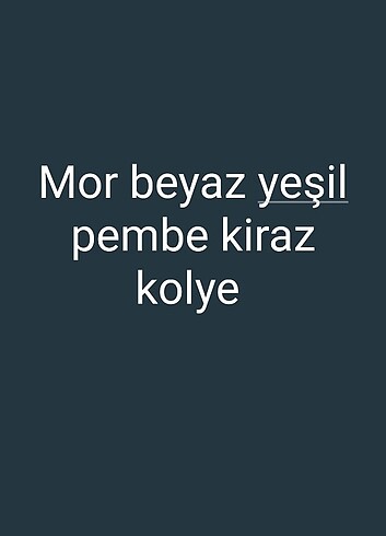 Kiraz kolye 