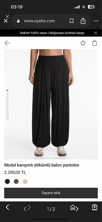 Oysho Modal Balon Pantolon