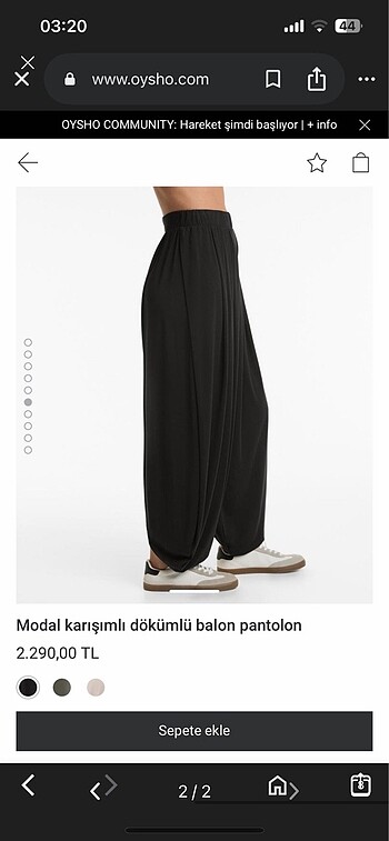 Oysho Oysho Modal Balon Pantolon