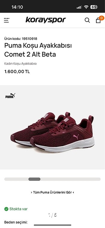 Puma Kadın Koşu Ayakkabı