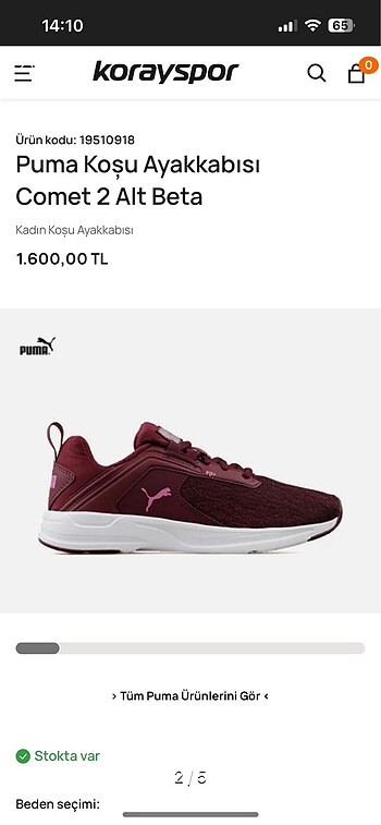Puma Puma Kadın Koşu Ayakkabı