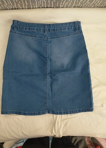 LC Waikiki 10-11 yaş taç detaylı kız çocuk kot etek - Görsel 2