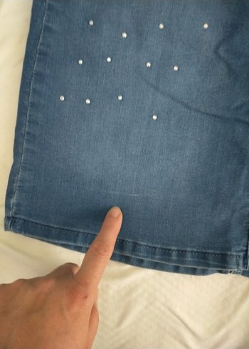 LC Waikiki 10-11 yaş taç detaylı kız çocuk kot etek - Görsel 5