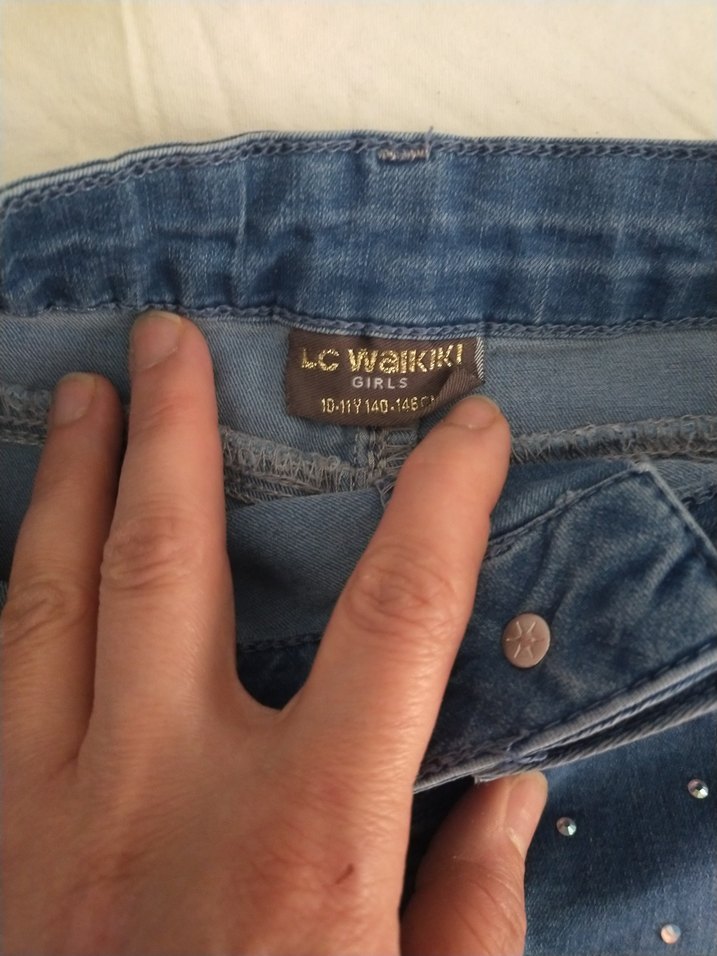 LC Waikiki 10-11 yaş taç detaylı kız çocuk kot etek - Görsel 3