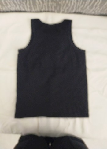 Kız Çocuk Siyah Fırfırlı Kolsuz bluz - Görsel 2