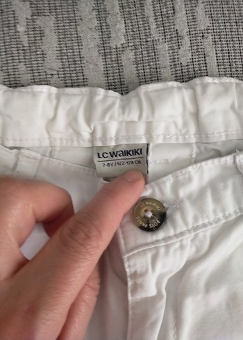 Erkek Beyaz Pamuklu Rahat Kesim Şort - Görsel 3