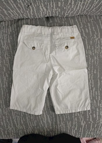 Erkek Beyaz Pamuklu Rahat Kesim Şort - Görsel 2