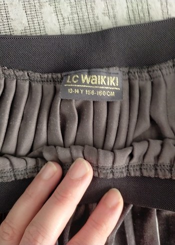 Kız Çocuk Gri Pileli Etek - Görsel 4