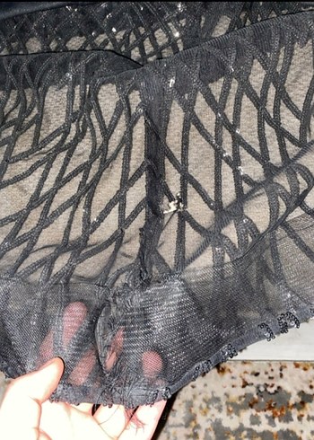 Siyah Drapeli Uzun V Yakalı Abiye Elbise - Görsel 5