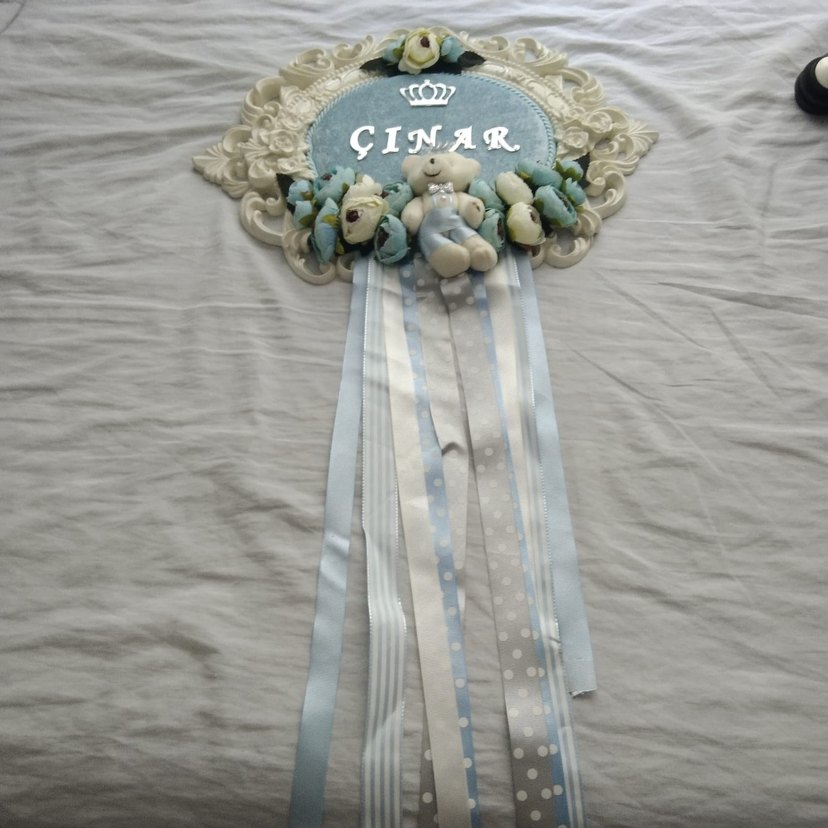 Çınar Bebek Kapı Süsü Mavi - Görsel 3