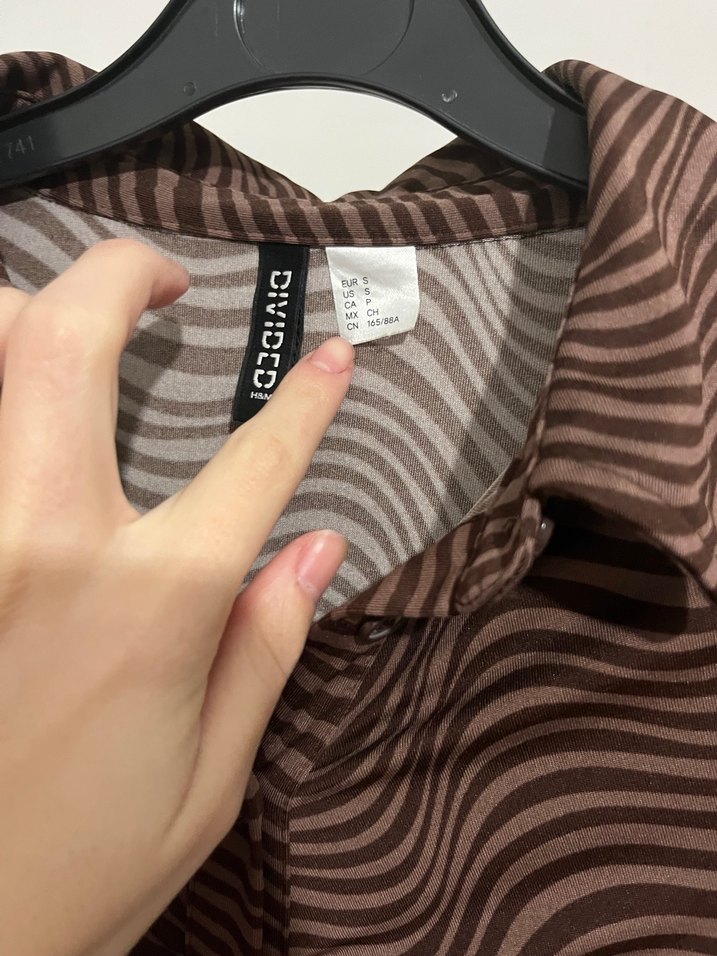 Kahverengi Zebra Desenli Uzun Kollu Elbise - Görsel 2