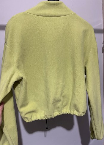 Fıstık Yeşili Fermuarlı Kadın Sweatshirt - Görsel 3