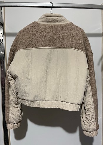 Kürklü Bej Kadın Kısa Spor Ceket - Görsel 3