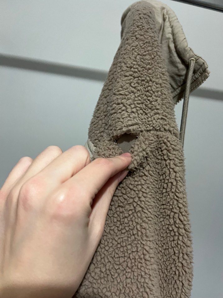 Kürklü Bej Kadın Kısa Spor Ceket - Görsel 4