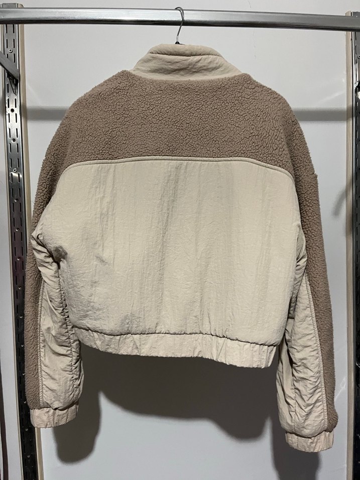 Kürklü Bej Kadın Kısa Spor Ceket - Görsel 3