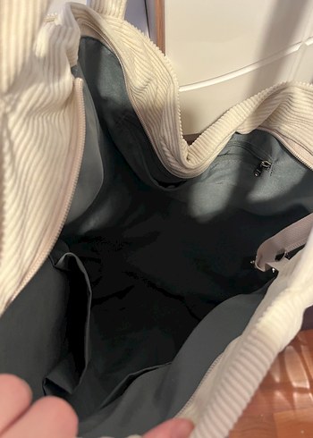 Fermuarlı Bej Kadın Çanta - Görsel 2