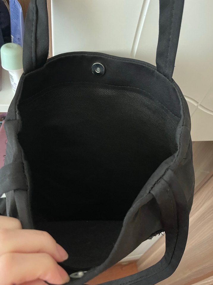 Siyah Bez Kadın Omuz Çantası - Görsel 3