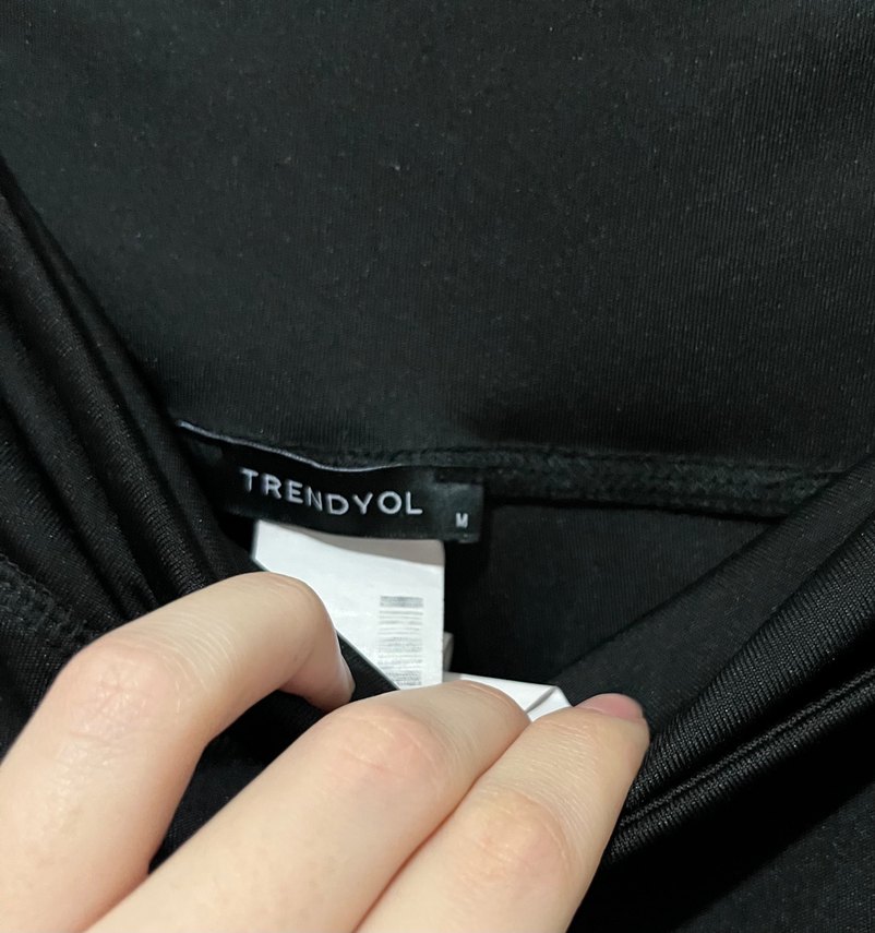 Siyah Göbek Çapraz Tayt - Görsel 2