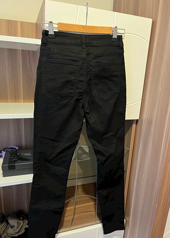 Kadın Siyah Dar Kot Pantolon - Görsel 2