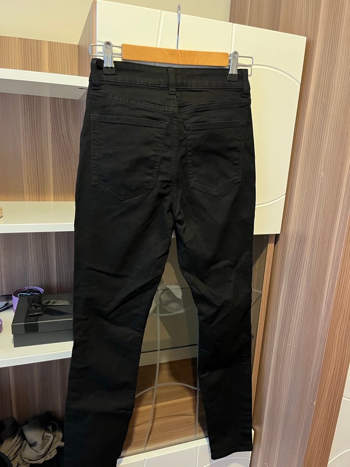 Kadın Siyah Dar Kot Pantolon - Görsel 2