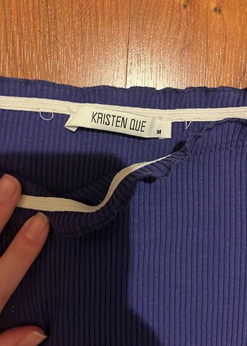 Mor Kısa Kollu Bluz - Görsel 3