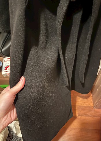 Siyah Astarlı Kemeri Uzun Kaban - Görsel 5