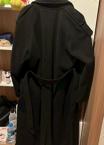 Siyah Astarlı Kemeri Uzun Kaban - Görsel 3